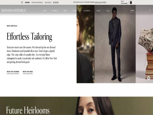 Banana Republic review, a site that is one of many popular eCommerce Stores