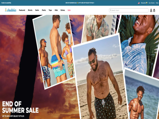 Chubbies Shorts review, a site that is one of many popular Men's eCommerce Stores