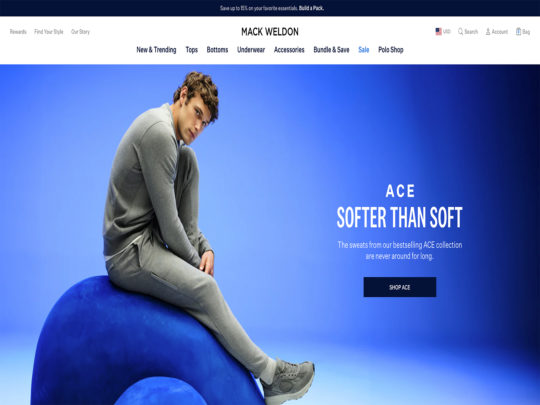 Mack Weldon review, a site that is one of many popular Men's eCommerce Stores