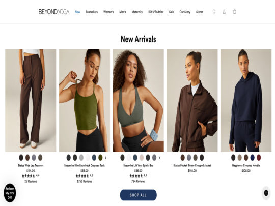 Beyond Yoga review, a site that is one of many popular Sports Clothing Stores