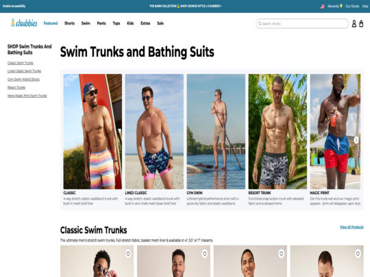 Chubbies Shorts Swimwear review, a site that is one of many popular Men's Swimwear Stores