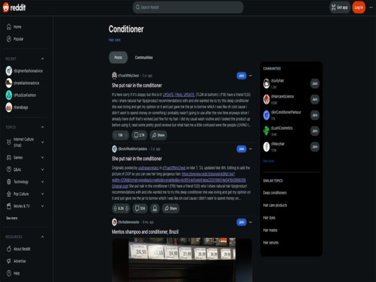 Conditioner review, a site that is one of many popular Reddit Clothing Threads