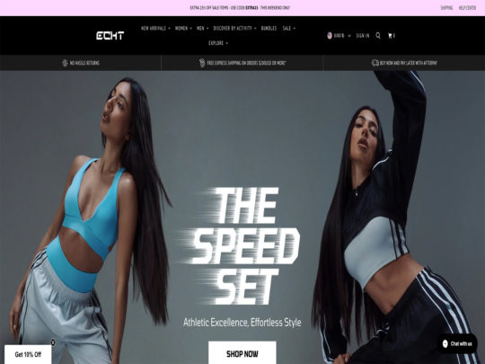 Echt review, a site that is one of many popular Sports Clothing Stores