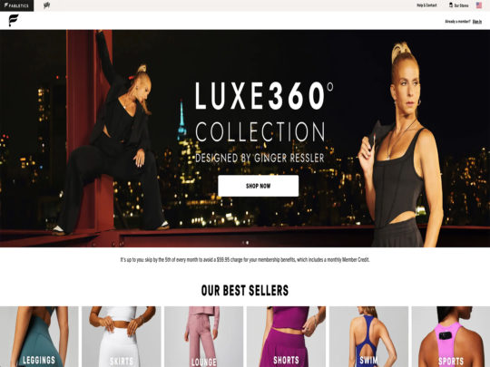 Fabletics Women review, a site that is one of many popular Women's Activewear Stores