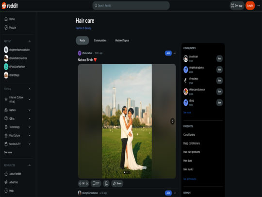 Hair Care review, a site that is one of many popular Reddit Clothing Threads