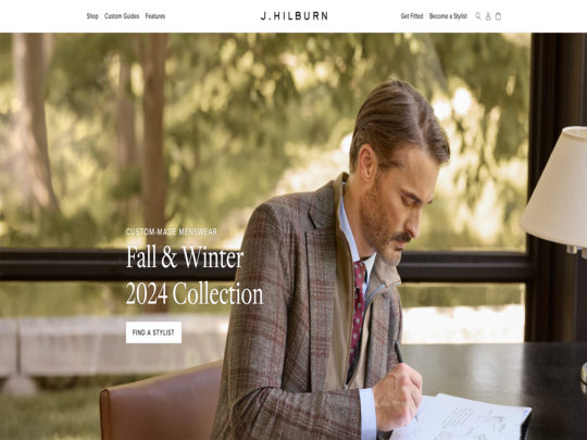 J. Hilburn review, a site that is one of many popular Men's Tailored Clothing