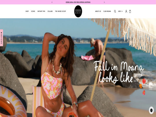 Moana Bikini review, a site that is one of many popular Women's Swimwear Stores