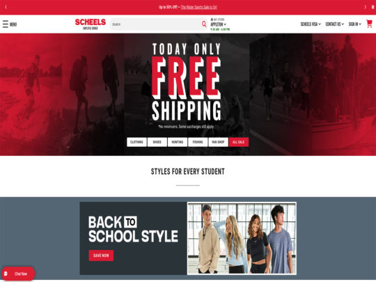 Scheels review, a site that is one of many popular Sports Clothing Stores