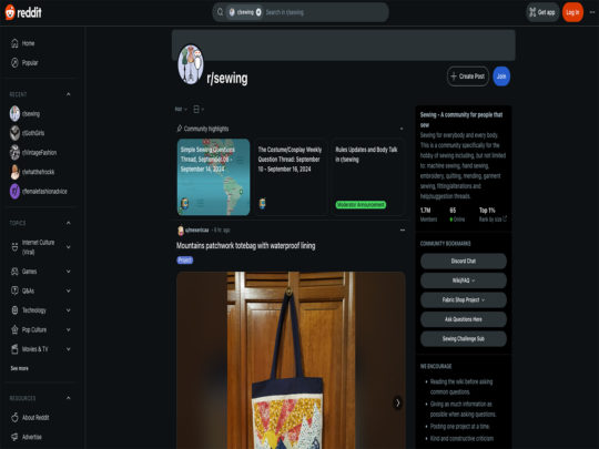 Sewing review, a site that is one of many popular Reddit Clothing Threads