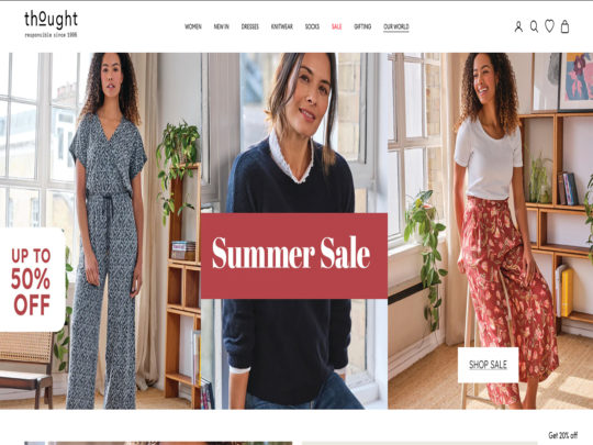 Thought review, a site that is one of many popular Eco-Friendly Clothing Stores