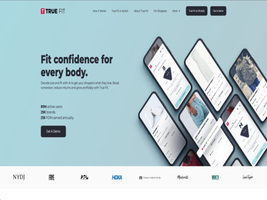 True Fit review, a site that is one of many popular AI Clothing Stores