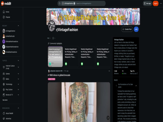 VintageFashion review, a site that is one of many popular Reddit Clothing Threads