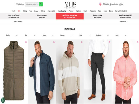 Yours Clothing Menswear review, a site that is one of many popular Men's Plus Sized Clothing Stores