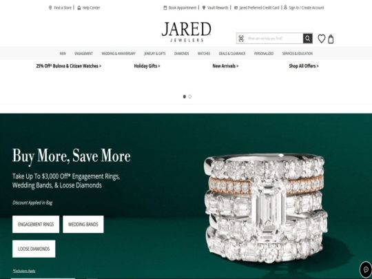 Jared.com offers a wide selection of fine jewelry, including engagement rings, necklaces, and bracelets for all occasions.