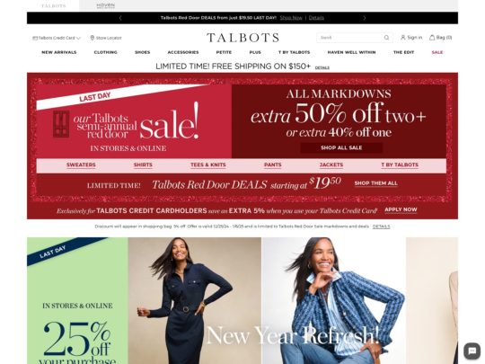 Shop Talbots for timeless, classic women’s clothing, shoes, and accessories, blending style with comfort and elegance.